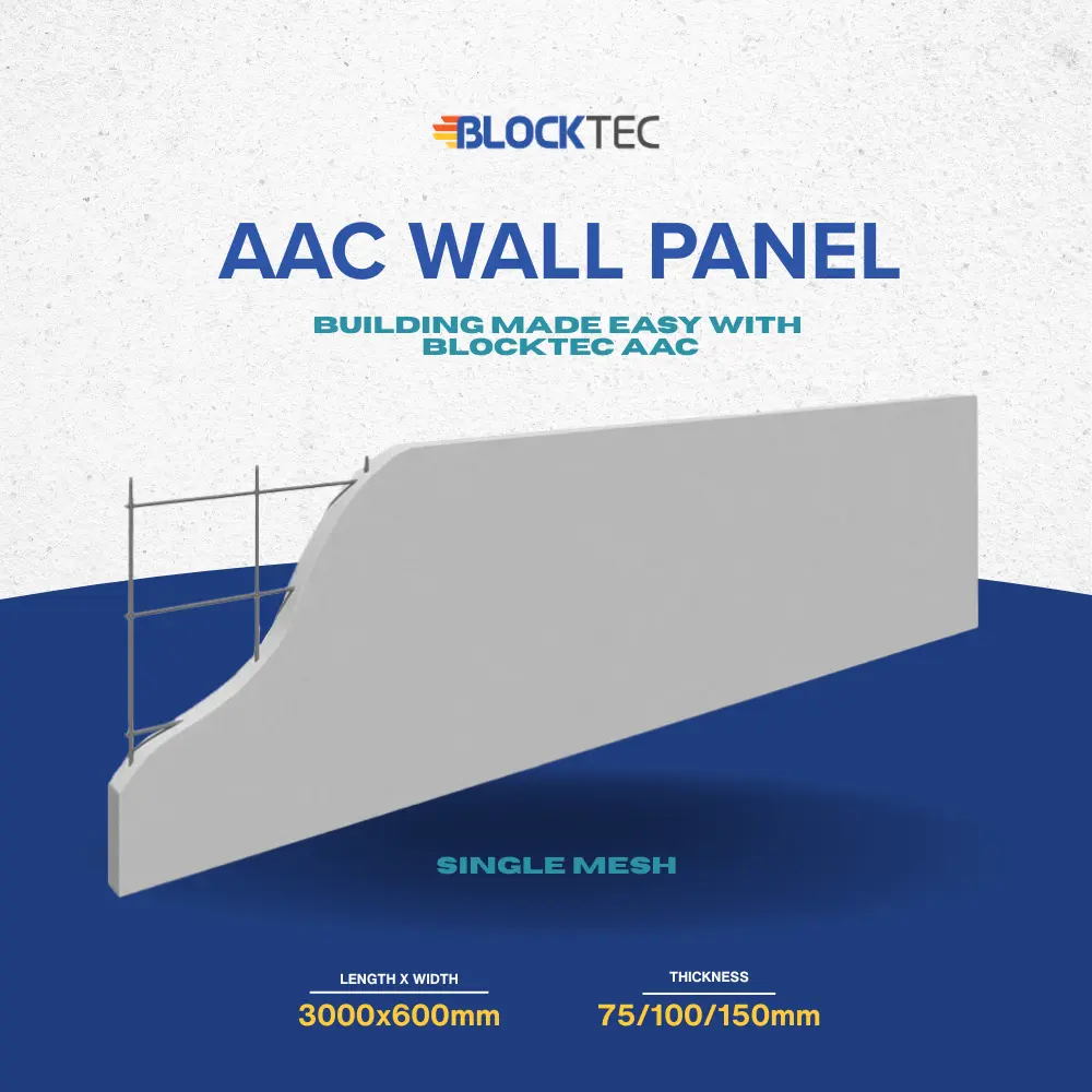 Blocktec AAC Wall Panel (Single Mesh)